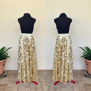 HP * Gold Large Sequin Maxi Gown Circle Skirt